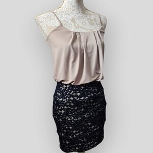 Sweet Storm Mini Dress with Black Lace Pencil Skirt size Large